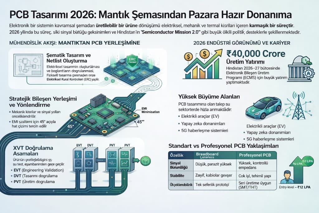 PCB tasarım temelleri infografiği (TR)