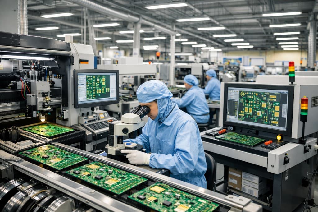 PCB üretim hattı fotoğrafı